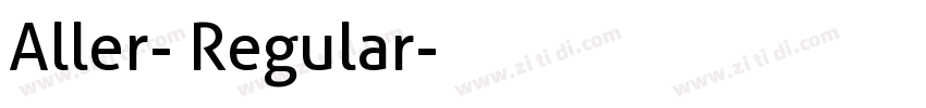 Aller- Regular字体转换